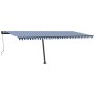 Standmarkise Automatisch 600x350 cm Blau/Weiß Standmarkise Automatisch 600x350 cm Blau/Weiß