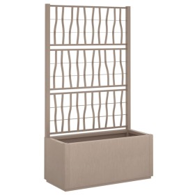 vidaXL Pflanzkübel mit Rankgitter Hellbraun 80x36x140 cm PP
