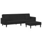 vidaXL 2-tlg. Sofagarnitur mit Kissen Schwarz Samt vidaXL 2-tlg. Sofagarnitur mit Kissen Schwarz Samt