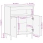 vidaXL Beistellschrank 60x33x75 cm Massivholz Mango vidaXL Beistellschrank 60x33x75 cm Massivholz Mango