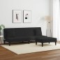 vidaXL 2-tlg. Sofagarnitur mit Kissen Schwarz Samt vidaXL 2-tlg. Sofagarnitur mit Kissen Schwarz Samt