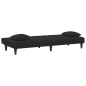 vidaXL 2-tlg. Sofagarnitur mit Kissen Schwarz Samt vidaXL 2-tlg. Sofagarnitur mit Kissen Schwarz Samt