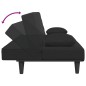 vidaXL 2-tlg. Sofagarnitur mit Kissen Schwarz Samt vidaXL 2-tlg. Sofagarnitur mit Kissen Schwarz Samt