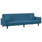 vidaXL 2-tlg. Sofagarnitur mit Kissen Blau Samt vidaXL 2-tlg. Sofagarnitur mit Kissen Blau Samt