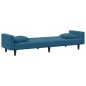 vidaXL 2-tlg. Sofagarnitur mit Kissen Blau Samt vidaXL 2-tlg. Sofagarnitur mit Kissen Blau Samt