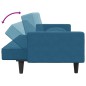vidaXL 2-tlg. Sofagarnitur mit Kissen Blau Samt vidaXL 2-tlg. Sofagarnitur mit Kissen Blau Samt