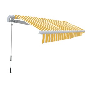 vidaXL Markisentuch Gelb und Weiß 4x3 m