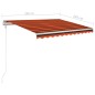 Gelenkarmmarkise Automatisch mit Pfosten 3,5x2,5 m Orange Braun Gelenkarmmarkise Automatisch mit Pfosten 3,5x2,5 m Orange Braun