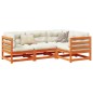 vidaXL 4-tlg. Garten-Sofagarnitur Wachsbraun Massivholz Kiefer vidaXL 4-tlg. Garten-Sofagarnitur Wachsbraun Massivholz Kiefer