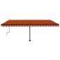 Automatische Markise mit LED & Windsensor 500x350 Orange/Braun Automatische Markise mit LED & Windsensor 500x350 Orange/Braun