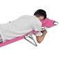 vidaXL Klappbare Sonnenliege mit Kopfkissen Stahl Magento Rosa vidaXL Klappbare Sonnenliege mit Kopfkissen Stahl Magento Rosa