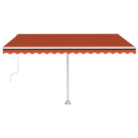 vidaXL Automatische Markise mit LED & Windsensor 400x350 Orange/Braun