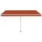 vidaXL Automatische Markise mit LED & Windsensor 400x350 Orange/Braun vidaXL Automatische Markise mit LED & Windsensor 400x350 Orange/Braun