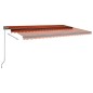 Automatische Markise mit LED & Windsensor 500x350 Orange/Braun Automatische Markise mit LED & Windsensor 500x350 Orange/Braun