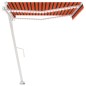 vidaXL Automatische Markise mit LED & Windsensor 400x350 Orange/Braun vidaXL Automatische Markise mit LED & Windsensor 400x350 Orange/Braun