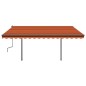vidaXL Markise Manuell Einziehbar mit Pfosten 4x3,5 m Orange & Braun vidaXL Markise Manuell Einziehbar mit Pfosten 4x3,5 m Orange & Braun