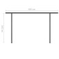 vidaXL Markise Manuell Einziehbar mit Pfosten 4x3,5 m Orange & Braun vidaXL Markise Manuell Einziehbar mit Pfosten 4x3,5 m Orange & Braun