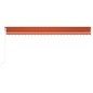 vidaXL Automatische Markise mit LED & Windsensor 600x350 Orange/Braun vidaXL Automatische Markise mit LED & Windsensor 600x350 Orange/Braun
