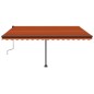 vidaXL Standmarkise Manuell Einziehbar 400x350 cm Orange/Braun vidaXL Standmarkise Manuell Einziehbar 400x350 cm Orange/Braun