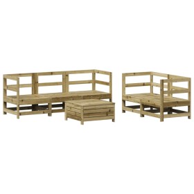 vidaXL 6-tlg. Garten-Sofagarnitur Kiefernholz Imprägniert