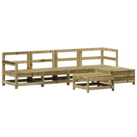 vidaXL 6-tlg. Garten-Sofagarnitur Kiefernholz Imprägniert