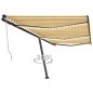 Automatische Markise mit LED & Windsensor 600x350 cm Gelb/Weiß Automatische Markise mit LED & Windsensor 600x350 cm Gelb/Weiß