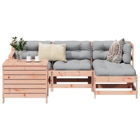 vidaXL 5-tlg. Garten-Sofagarnitur Massivholz Douglasie