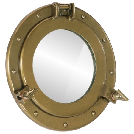 vidaXL Bullaugen-Spiegel Wandmontage Ø30 cm Aluminium und Glas
