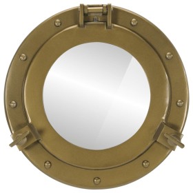 vidaXL Bullaugen-Spiegel Wandmontage Ø30 cm Aluminium und Glas