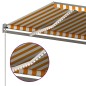 Automatische Markise mit LED & Windsensor 600x350 cm Gelb/Weiß Automatische Markise mit LED & Windsensor 600x350 cm Gelb/Weiß