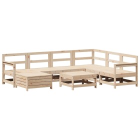 vidaXL 8-tlg. Garten-Sofagarnitur Massivholz Kiefer