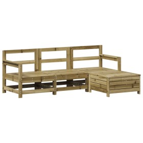 vidaXL 4-tlg. Garten-Sofagarnitur Kiefernholz Imprägniert