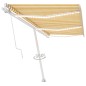 vidaXL Automatische Markise mit LED & Windsensor 600x350 cm Gelb/Weiß vidaXL Automatische Markise mit LED & Windsensor 600x350 cm Gelb/Weiß