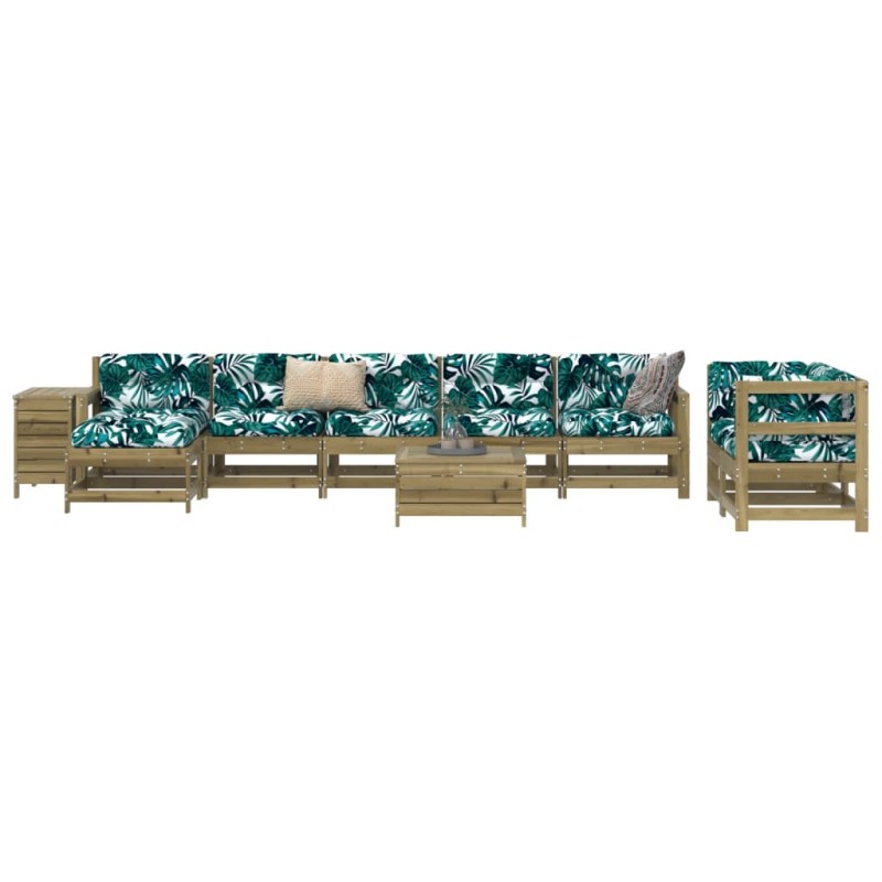 vidaXL 10-tlg. Garten-Sofagarnitur Kiefernholz Imprägniert vidaXL 10-tlg. Garten-Sofagarnitur Kiefernholz Imprägniert