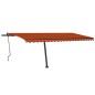 Automatische Markise mit LED Windsensor 500x300 cm Orange/Braun Automatische Markise mit LED Windsensor 500x300 cm Orange/Braun