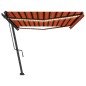 Automatische Markise mit LED Windsensor 500x300 cm Orange/Braun Automatische Markise mit LED Windsensor 500x300 cm Orange/Braun