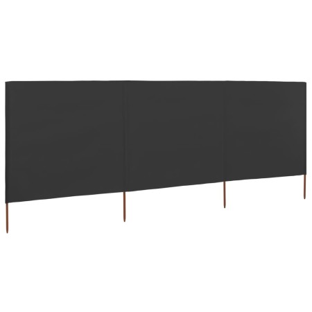 vidaXL 3-teiliges Windschutzgewebe 400 x 160 cm Anthrazit