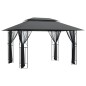vidaXL Pavillon mit Seitenwänden Anthrazit 400x300x270 cm Stahl vidaXL Pavillon mit Seitenwänden Anthrazit 400x300x270 cm Stahl