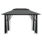 vidaXL Pavillon mit Seitenwänden Anthrazit 400x300x270 cm Stahl vidaXL Pavillon mit Seitenwänden Anthrazit 400x300x270 cm Stahl