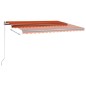 vidaXL Automatische Markise mit LED & Windsensor 400x350 Orange/Braun vidaXL Automatische Markise mit LED & Windsensor 400x350 Orange/Braun
