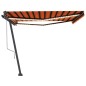 Automatische Markise mit LED & Windsensor 450x350 Orange/Braun Automatische Markise mit LED & Windsensor 450x350 Orange/Braun