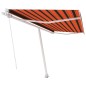 vidaXL Standmarkise Manuell Einziehbar 400x350 cm Orange/Braun vidaXL Standmarkise Manuell Einziehbar 400x350 cm Orange/Braun