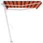 vidaXL Standmarkise Manuell Einziehbar 400x350 cm Orange/Braun vidaXL Standmarkise Manuell Einziehbar 400x350 cm Orange/Braun