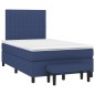 vidaXL Boxspringbett mit Matratze Blau 120x190 cm Stoff vidaXL Boxspringbett mit Matratze Blau 120x190 cm Stoff