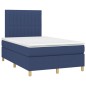 vidaXL Boxspringbett mit Matratze & LED Blau 120x190 cm Stoff vidaXL Boxspringbett mit Matratze & LED Blau 120x190 cm Stoff