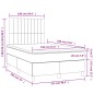 vidaXL Boxspringbett mit Matratze & LED Blau 120x190 cm Stoff vidaXL Boxspringbett mit Matratze & LED Blau 120x190 cm Stoff