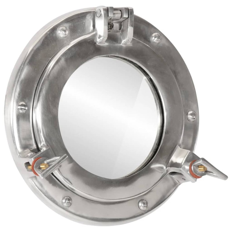 vidaXL Bullaugen-Spiegel Wandmontage Ø23 cm Aluminium und Glas vidaXL Bullaugen-Spiegel Wandmontage Ø23 cm Aluminium und Glas
