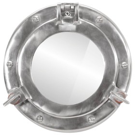 vidaXL Bullaugen-Spiegel Wandmontage Ø23 cm Aluminium und Glas