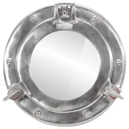 vidaXL Bullaugen-Spiegel Wandmontage Ø23 cm Aluminium und Glas