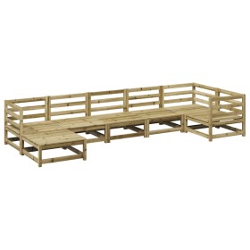 vidaXL 7-tlg. Garten-Sofagarnitur Kiefernholz Imprägniert